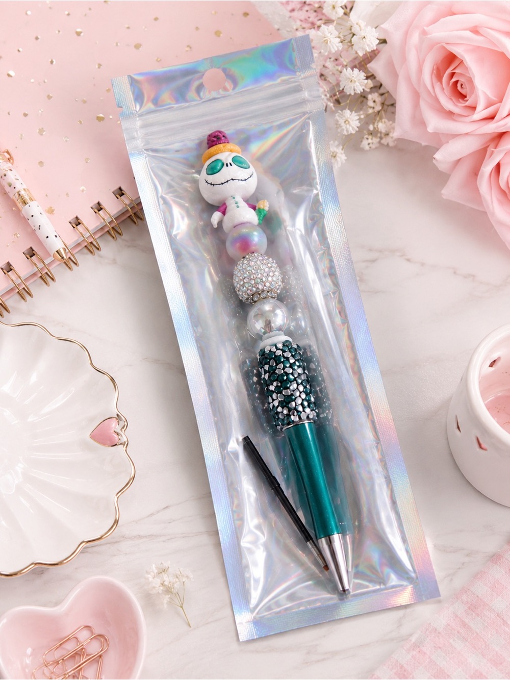 Handmade Nightmare Before Christmas Jack Skellington Inspired  Rhinestone Pen